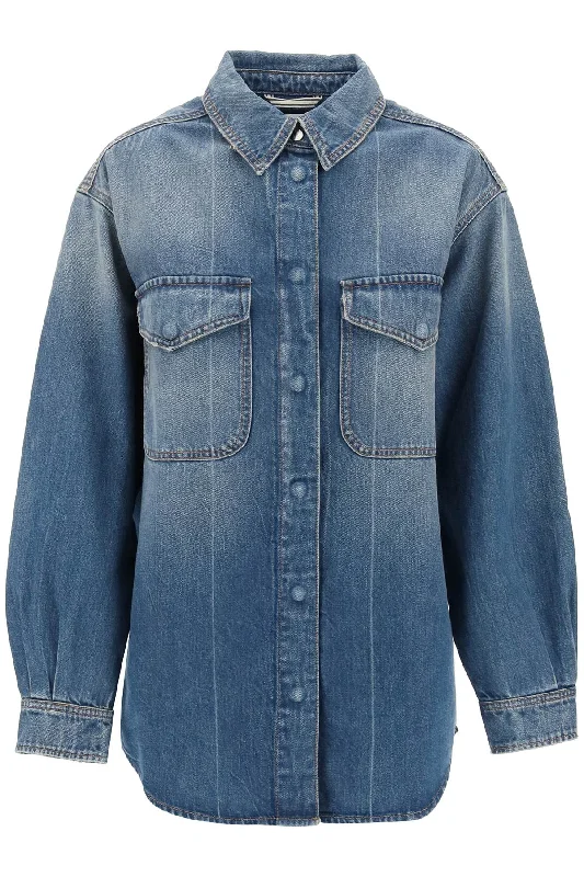 Season Finale Sale Closed Women's blue Overshirt Made Of Recycled Cotton Blend