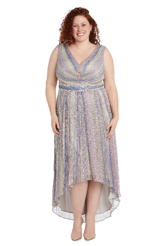 Friends and Family Sale R&M Richards 9375W Plus Size High Low Formal Dress