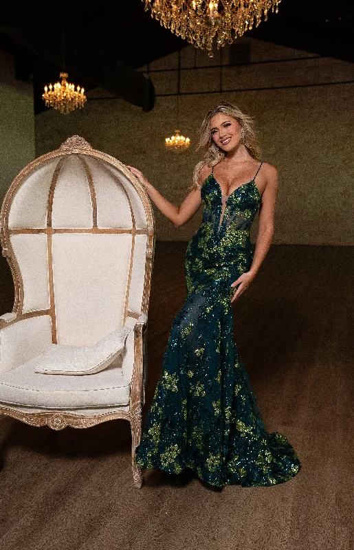 Deal of the Day Rachel Allan 70858 Long Formal Glitter Sequin Prom Dress