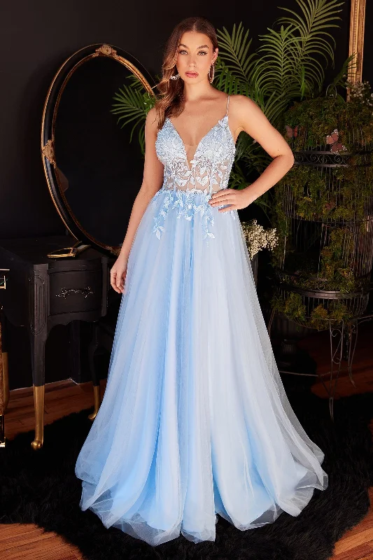Extra Savings Cinderella Divine CD2214 Spaghetti Strap Prom Dress