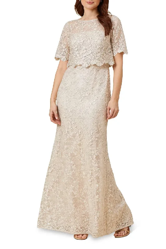 Friends and Family Sale Adrianna Papell AP1E210399 P Long Sequin Lace Formal Dress