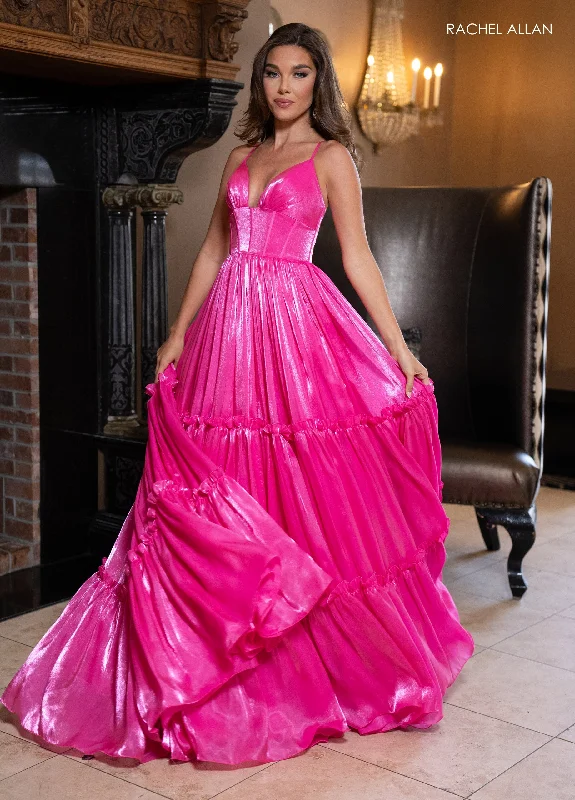 Holiday Sale Rachel Allan 70748 Long Fitted Tiered Formal Prom Dress