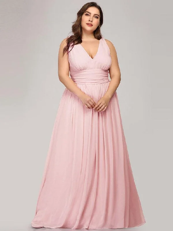 Fantastic Offers Pleated Long Sleeveless Maxi Dress