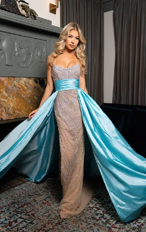 Limited Time Rachel Allan 50330 Long Overskirt Gown Formal Prom Dress