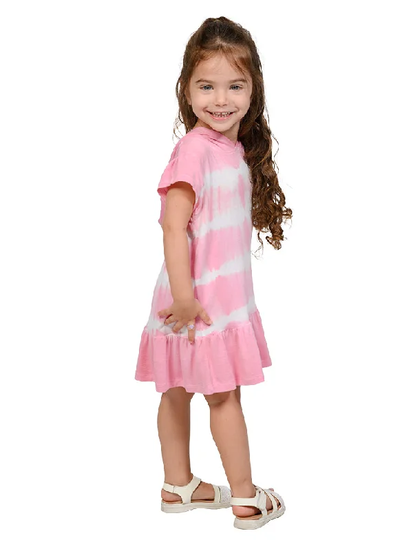 New Arrival Cap sleeve hoodie dress in tie dye colors
