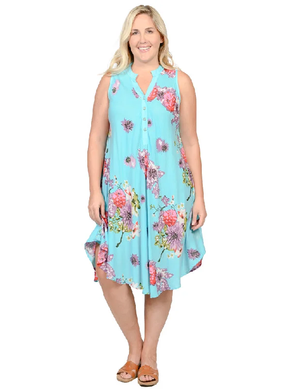 Factory Direct Sale V-Neck Button placket umbrella dresses