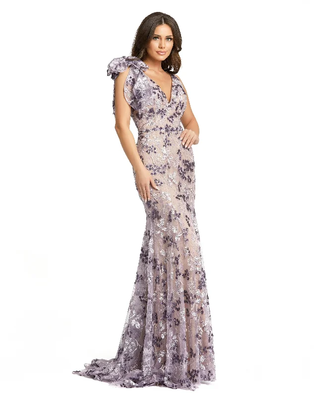 Anniversary Sale Mac Duggal 79301 Long Sleeveless Formal Lace Dress