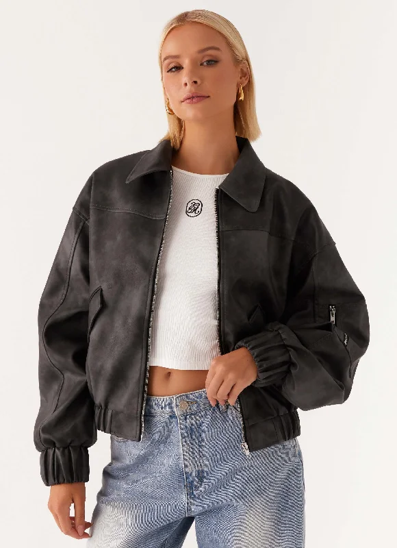 Price Buster Washington Bomber Jacket - Black