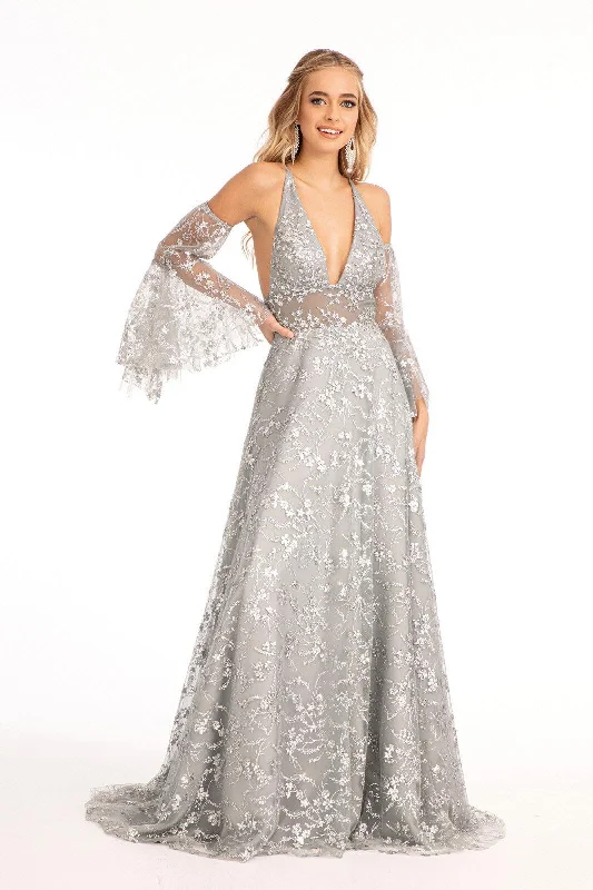 Must-Have Deals Long Formal Glitter Mesh Prom Dress