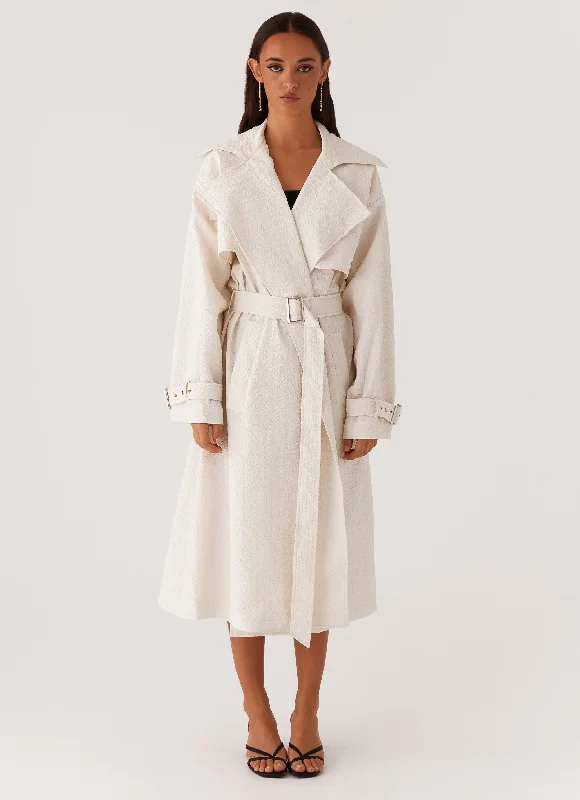 Best Seller Phoenix Oversized Trench Coat - Ivory