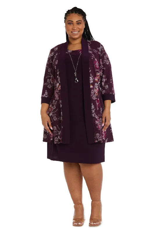 Crazy Deals R&M Richards 9123W Short Mother of the Bride Plus Size Dress