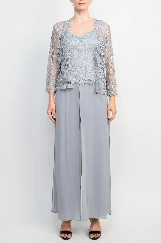 Savings Galore Marina 267445 Long Formal Lace Mother of the Bride Pantsuit