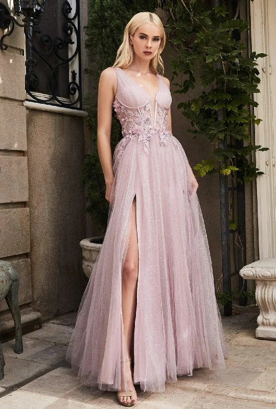Best Deals Andrea & Leo A1057 Sleeveless Long Prom Gown