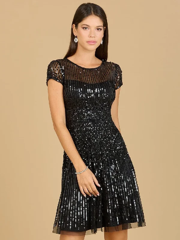 Weekend Flash Sale Lara Dresses 29180 Cap Sleeve Sequin Cocktail Dress