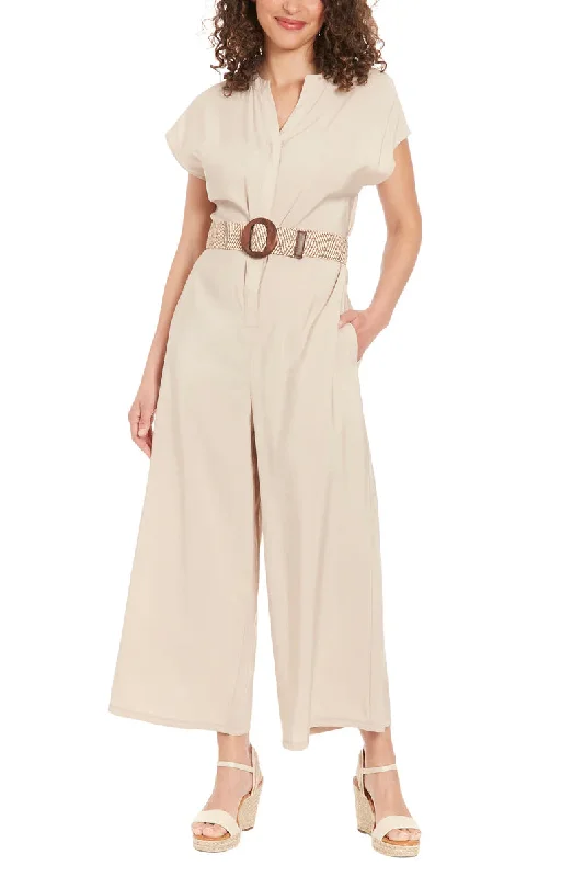 Markdown Madness London Times T7538M Long Belted Formal Jumpsuit
