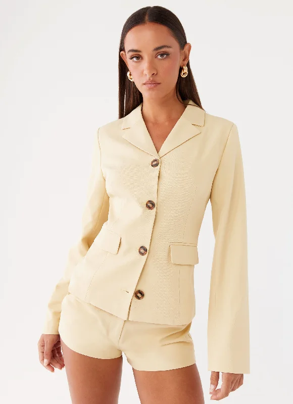 Fantastic Deals Mercury Fitted Jacket - Butter