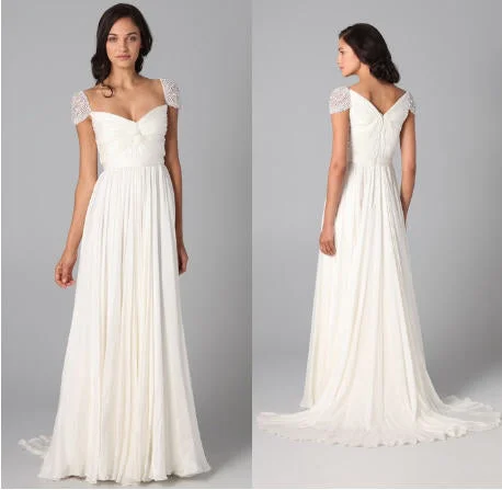 Year-End Sale Reem Acra Twist Front Gown with Jeweled Sleeves
