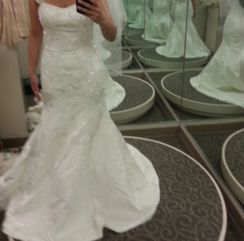 Price Smash Oleg Cassini Strapless Satin Trumpet Gown with Lace Style CWG59