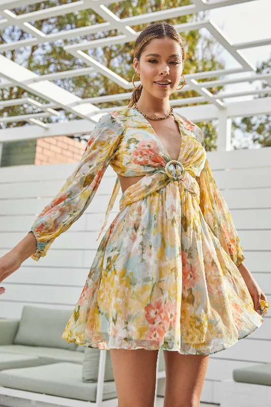 Price Cut Elara Dress / Yellow