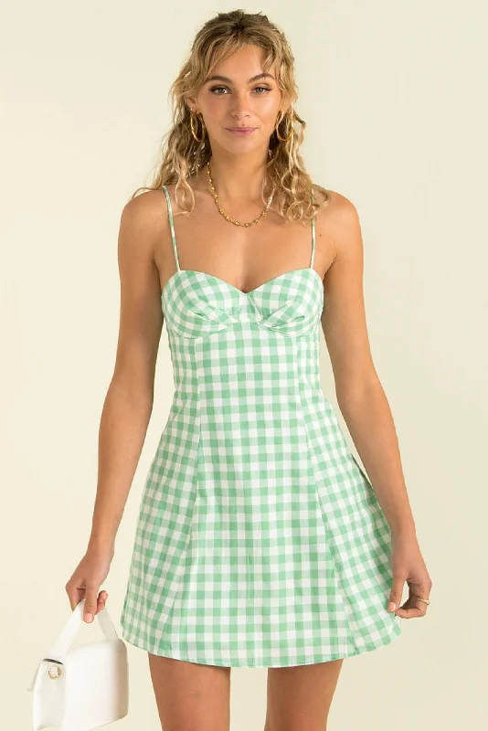 Deal Dash Fargo Dress / Green Check