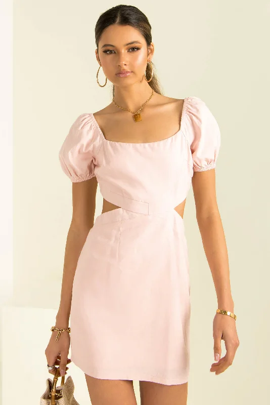 Can't Miss Tully Dress / Baby Pink