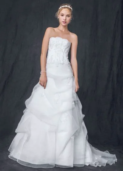 Unmissable Offer David's Bridal 10011718/ V9263 White