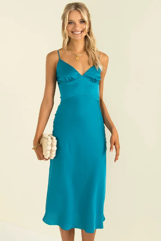 Act Fast Tyra Dress / Teal