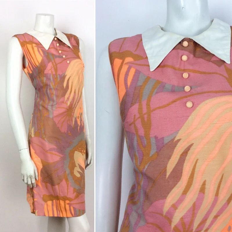 Must-Have Deals VINTAGE 60s 70s ABSTRACT FLORAL SHIFT DRESS ORANGE PURPLE PINK GOLD 12 Must-Have Deals VINTAGE 60s 70s ABSTRACT FLORAL SHIFT DRESS ORANGE PURPLE PINK GOLD 12