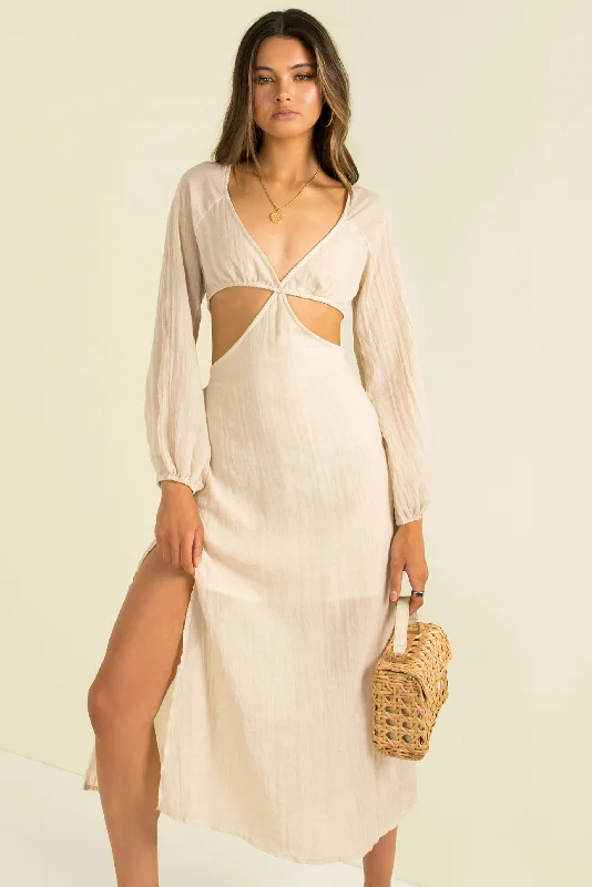 Time-Limited Offer Palm Dress / Natural