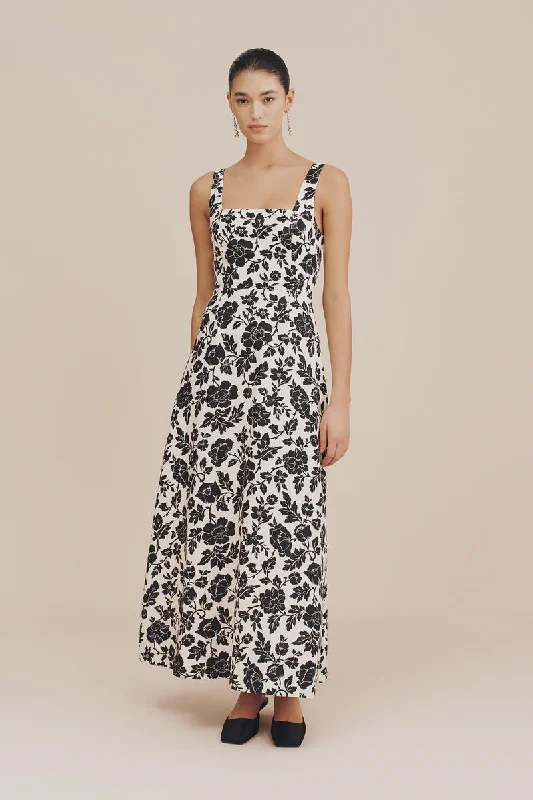Hot Deal SKYLA DRESS - NOIR BLOOM