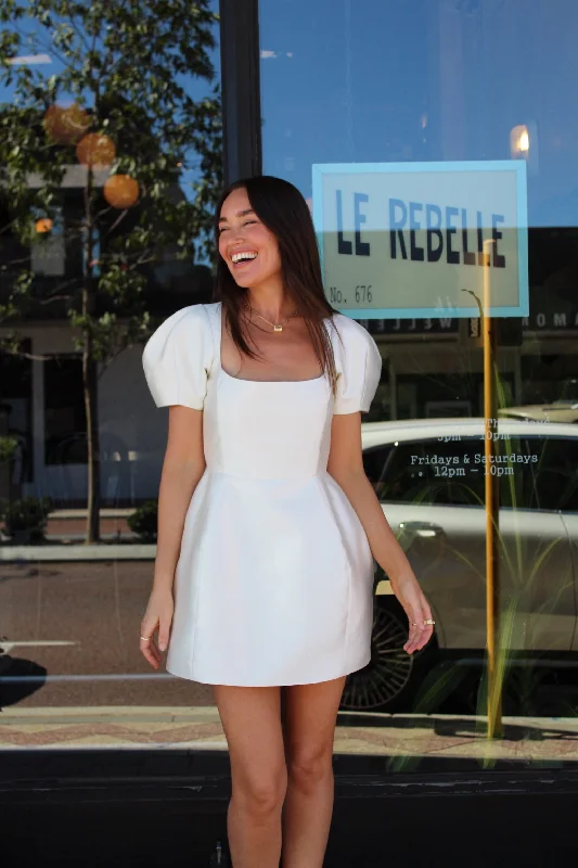 Exclusive Deal CANNOLI MINI DRESS IVORY