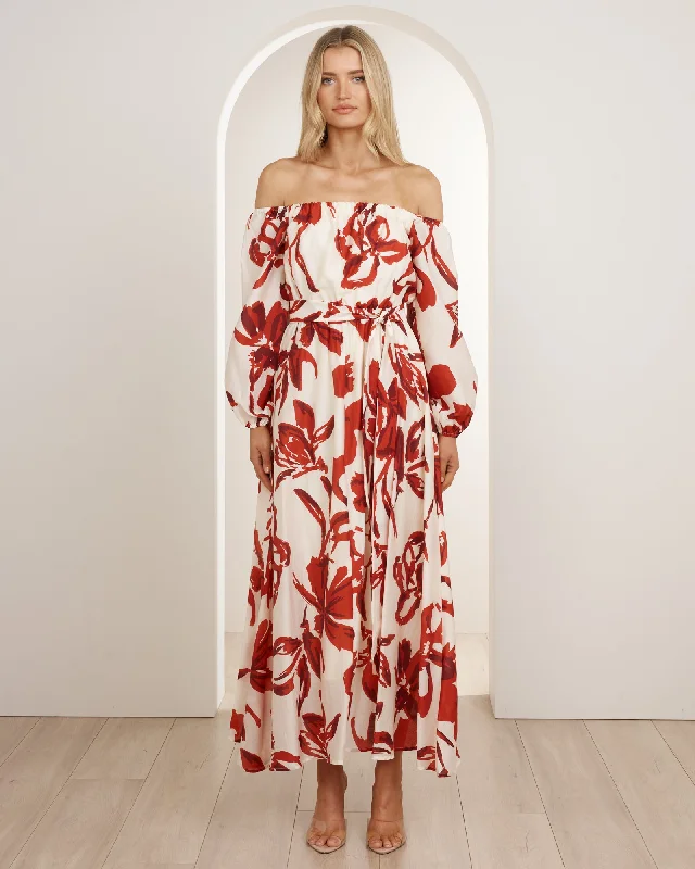 Super Savings Vala Off Shoulder Maxi Dress