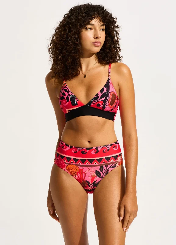 Exclusive Preview Atlantis High Waisted Bikini Bottom - Paradise Pink