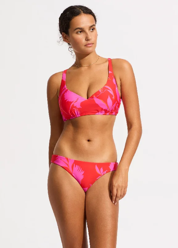 Instant Discount Birds Of Paradise DD Sweetheart Halter Bikini Top - Chilli Red