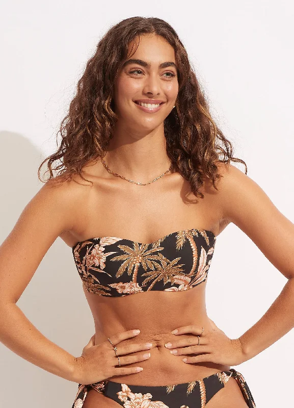 Steals and Deals Castaway Bustier Bandeau - Black