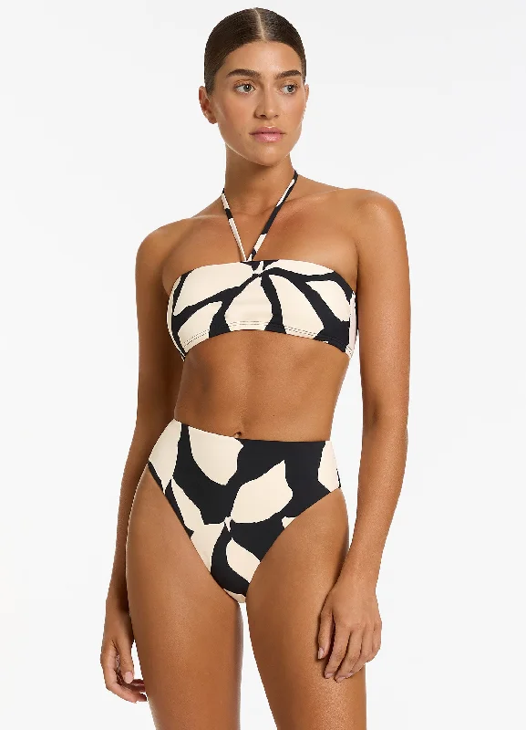 Sale Event Fiore High Waist High Leg Bikini Bottom - Black