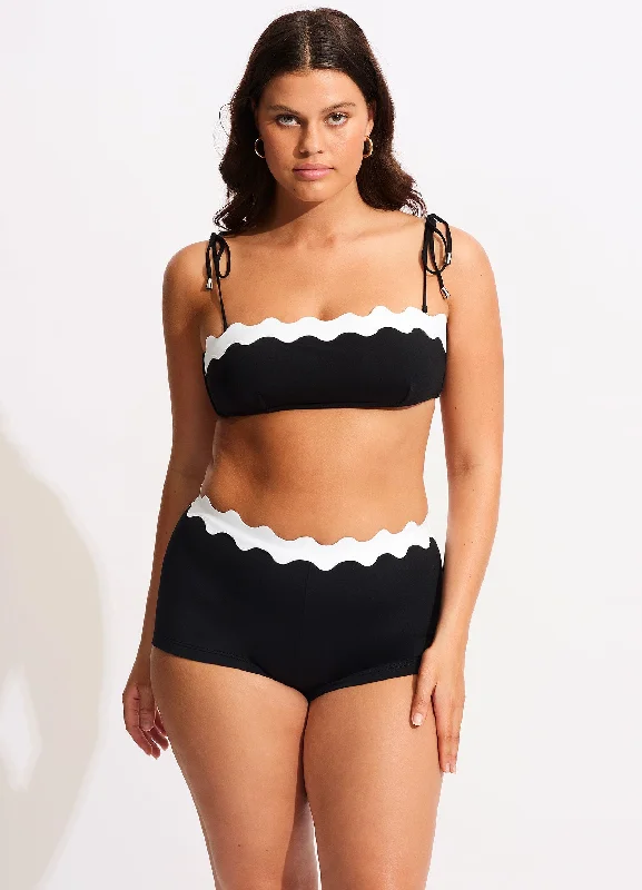 Markdowns Gia Ric Rac Bustier Bandeau  - Black