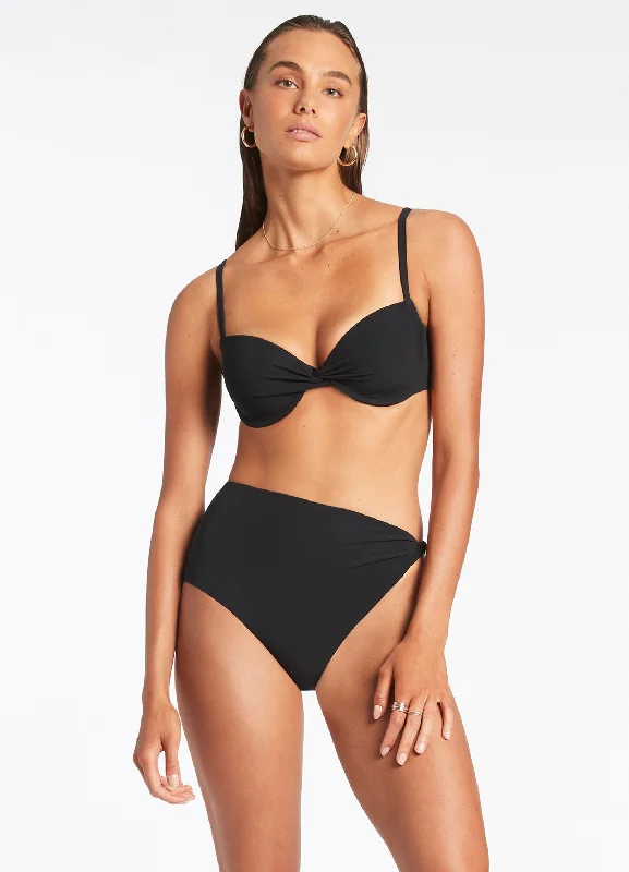 Best Bargains Jetset Twist Side Pant - Black