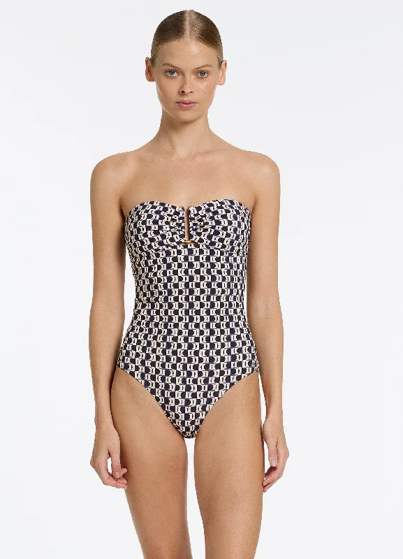 Markdown Madness Rio Bandeau One Piece - Ink