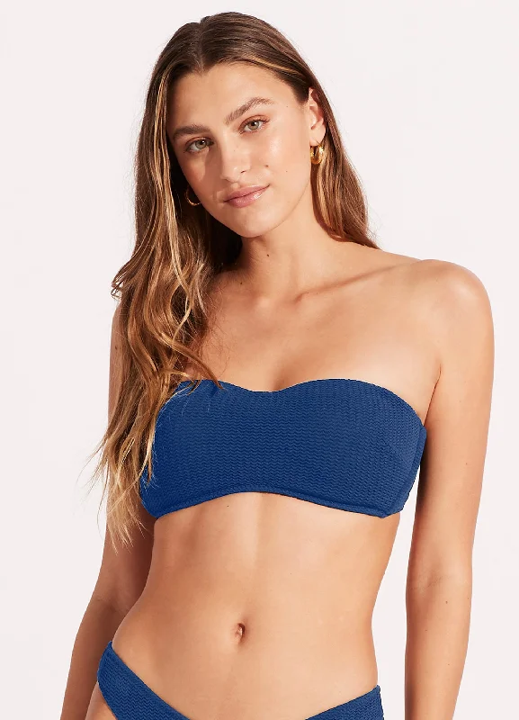 Unbeatable Prices Sea Dive Bustier Bandeau Bikini Top - Ultramarine