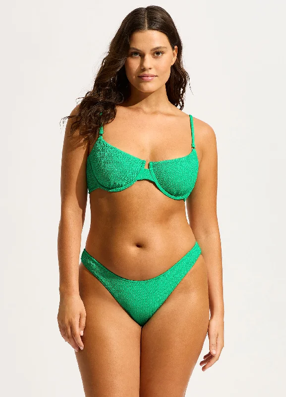 Exclusive Savings Sea Dive High Cut Rio Bikini Bottom - Jade