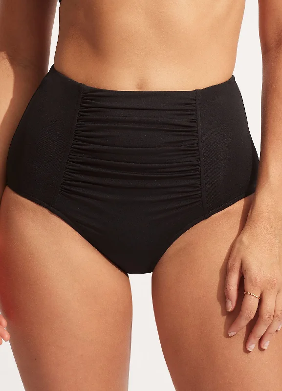 Super Bargain Seafolly Collective High Waisted Pant - Black