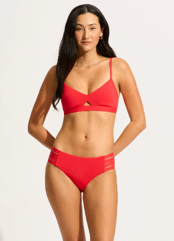 Can't Be Beat Seafolly Collective Hybrid Bralette - Chilli Red