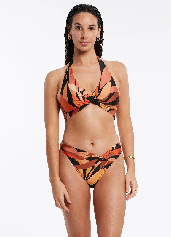 Can't Miss Solari Twist Front Pant - Tangerine