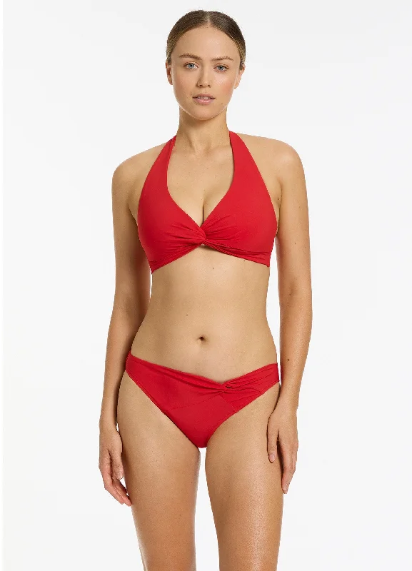 Shop and Save Twist Front Hipster Bikini Bottom - Rosso